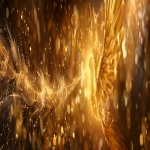 **Divine golden light rays descending from heaven onto floating elemental symbols (fire flame, water droplet, air swirl, earth crystal), angelic wings in background, warm amber and gold color palette, hyper-realistic spiritual energy, cinematic photography --ar 4:1 --v 6.0** - Upscaled (Subtle) by <@900787127892180992> (relaxed)