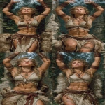 **The Viking priestess stands among the ancient ruins. Her fingertips crackle with lightning as she summons the powers of the gods. Muscles visibly strained, it is almost more than she can bear, but she is determined. Though her teeth are gritted, her expression is resolute. --ar 1:2 --s 750** - Variations (Strong) by <@344228814332887040> (fast)
-# Create, explore, and organize on [midjourney.com](<https://midjourney.com/imagine?from_discord=1>)