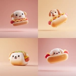 **a cute cosmonautumnal hotdog, minimalist 3D illustration soft gradients --profile aabz69z** - <@937851746712186921> (relaxed)