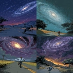**Comic style. Astrophysicist Hakeem Oluseyi runs down the road, looking up at the andromeda galaxy in the sky with terror --ar 9:16 --v 7.0** - <@1146368219234443295> (fast, stealth)