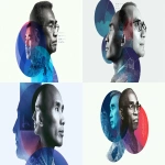 **<https://s.mj.run/1HM-Ju5fnJA> mixed media, real photography of 2 heads, one of asian physician, one of mature adult, shapes, venn diagram, graphic design, monochromatic blue colors --ar 16:9** - <@1009937266292043796> (fast)