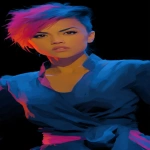 **Graphic novel cover art. Dynamic pose. Esoteric Neon Superheroine. Look of determination. Angry. --c 45 --ar 1:2 --v 7.0 --s 750 --p 2ih31xe --raw** - Image #2 <@344228814332887040>