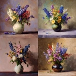 **A bouquet of Texan wildflowers in a glossy vase, a warm, light color scheme for the background, in the style of Ilya Repin's painting, with lilac shadows and bluebonnets.** - <@397396364566462464> (fast)
-# Create, explore, and organize on [midjourney.com](<https://midjourney.com/imagine?from_discord=1>)