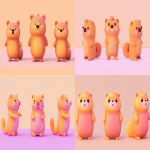 **A 3-view character turnaround of a cute anthropomorphic cartoon beaver, shown in front view, side view, and back view, fluffy and soft fur with rich texture, big expressive eyes, wide smile with visible teeth, rounded body, short limbs, large flat tail in back view, Disney Pixar animation style, warm and gentle lighting, consistent proportions, beige background with horizontal guide lines, clean and high-resolution illustration --v 6.0 --ar 16:9 --sref 3556861680** - <@568812885007007745> (fast)
-# Create, explore, and organize on [midjourney.com](<https://midjourney.com/imagine?from_discord=1>)