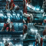 **Photorealistic sports photography of a football player sitting alone on the bench with a towel over his head, head down, dramatic stadium lights, fans cheering in the background, intense game-day atmosphere, cinematic realism, ultra detailed, sharp focus --ar 16:9 --v 6.0 --tile --no deformed faces, no extra limbs --raw** - Variations (Strong) by <@189571367702757377> (fast)