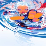 **Comic book cover. ICE is a female super hero from Justice League of America. She is a white-haired woman in blue and white ice costume, dynamic pose, dynamic action scene with polar vortex powers, she is wearing an ice outfit is using her powers to control the ocean waves in a dynamic pose by Artgerm, Leiji Matsumoto, Craig Mullins, Enki Bilal, Alex Maleev, J Scott Campbell, J.C Leyendecker, highly detailed illustration, hyper-realistic, cinematic lighting, watercolor, anime style, full body portrait, fantasy art, cinematic lighting, soft focus, atmospheric perspective, concept art, artstation, concept character design, with colorful details and simple lines. This is a flat digital illustration, a full-body portrait with high resolution and no shadows on the face. The illustration is highly detailed and of the best quality, a masterpiece in high definition. --ar 9:16 --profile znrs93l qp93yad jj966yk --stylize 500 --niji 6 --c 15** - Image #1 <@1197624915298357348>