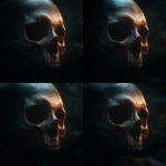 **realistic skull dramatically lit, creepy ominous style, unreal engine,** - Zoom Out by <@1175227597211303976> (fast)