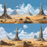 **a dnd drawing. a desert with crumbling pyramid and a giant tower.** - Variations (Strong) by <@694292659686342656> (fast)
-# Create, explore, and organize on [midjourney.com](<https://midjourney.com/imagine?from_discord=1>)
