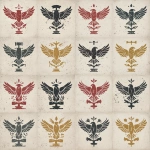 **In a Dungeons and Dragons art style, create four different yet simple versions of a noble house&#039;s sigil. The design should be simple. Its major element is a hawk&#039;s wings spread wide and eyes vigilant and looking forward. Its minor elements are a plant in one talon and a blacksmith&#039;s hammer in the other talon. All different versions, as if made in medieval times with medieval-level tools, each made of different materials, such as stone, iron, wood, and paint. They should all be simple designs using a single material. They should be worn. They should be on a white background. --v 7.0** - Variations (Subtle) by &lt;@478047972412620803&gt; (fast)