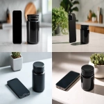 **close up photograph of an iphone 16 and a 6oz black plastic jar on a white counter top. the iphone is face-up and next to the black plastic jar. product shot, advertising, affiliate program --v 7.0 --ar 16:9** - <@1061750239708577893> (fast)
-# Create, explore, and organize on [midjourney.com](<https://midjourney.com/imagine?from_discord=1>)