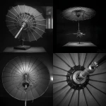 **Soviet-era spycraft device which hides the cypher within the shaft of a area appropriate parasol. History museam piece in a documentary. Filmed in black and white. --s 50** - <@384539369404629002> (fast)