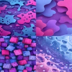 **blue purple and pink cartoon sponge background --ar 11:17 --v 7.0** - <@1078903911957663794> (fast)