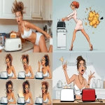 **unpredictable woman, randomly acting, toaster --ar 7:5 --p 6s88hpm --sref 1470441619 --c 13 --v 7.0** - <@917419257179033640> (fast)