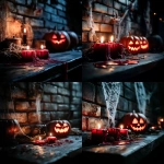 **<https://s.mj.run/C4JWowKI4Hk> A realistic photograph featuring a close-up of a dark wooden table surface in the foreground, scattered with melted red candles, dried twigs, and bits of straw. In the background and surrounding areas, moody Halloween-themed decorations such as carved pumpkins with glowing faces, spider webs on brick walls, and dim, flickering lights. The atmosphere is eerie and shadowy, with warm candlelight casting soft glows on nearby textures. A touch of mystery and autumn ambiance fills the scene. --s 550 --v 6.1** - <@437658373576720385> (fast)
-# Create, explore, and organize on [midjourney.com](<https://midjourney.com/imagine?from_discord=1>)