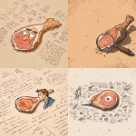 **<https://s.mj.run/K0pMg81UMtY> drawing on old paper, like a cartoon style, background hand written research data report, ink pen only --s 250** - <@1177552419559850006> (fast)