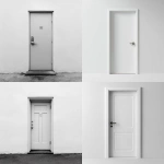 **a simple washroom door on a plain white background --v 7.0** - <@1178742734534758402> (fast)