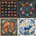 **bandana print made out of vietnamese zodiac animals (Watercolor style** - <@1080434335141859399> (fast)
-# Create, explore, and organize on [midjourney.com](<https://midjourney.com/imagine?from_discord=1>)