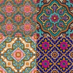 **seamless pattern, moonstone spanish style tile with candy colors --v 7.0** - <@508726899095240716> (fast)