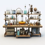 **frankensteins lab contents, 3d model on a white background --s 50 --v 5.2 --raw** - Image #3 <@944665066429624330>