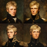 **painted Regency era portrait of a napoleonic era officer. Black uniform, twenty two years old. Blonde with blue eyes. A stoic expression.** - <@645095506447564800> (fast)
-# Create, explore, and organize on [midjourney.com](<https://midjourney.com/imagine?from_discord=1>)
