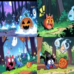 **pumpkincatclaymation inktober --chaos 20 --ar 16:9 --profile jxedwsk --niji 6 --sref 736447541** - <@937851746712186921> (relaxed)