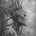 **black and white photograph / of a ripped alien man / infused with massive biomechanical tendrils / etched with intricate textures / heavy industrial aesthetics / dark futuristic fantasycore / eerie / foreboding / grainy / gritty / grungy / macabre / menacing / mysterious / ominous / phantasmagorical / strange / uncanny** - Image #1 <@1080572898269466724>