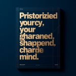 **Modern motivational poster design with a strong masculine aesthetic. Bold, centered typography displaying the quote: "Prioritize your physique. Guard your character. Sharpen your mind." Sleek, minimal layout with high contrast. Deep navy blue or charcoal background with subtle gradients. Soft ambient rim-lighting behind the text for depth. Thin gold or silver accent lines. Abstract geometric shapes in the background--faint, elegant, and futuristic. Strong sense of discipline and power. Clean grid alignment. High-end editorial quality. Subtle Elev8 Motivus branding at the bottom. Premium print design, crisp edges. 24x36 aspect ratio, ultra-high resolution.** - Image #4 <@421358622107500554>