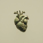 **minimalist photo of an anatomical heart made out of a cactus, on a beige background, in green tones.** - Image #2 <@1134588665599897600>