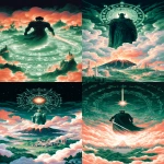 **epic, baroque oil painting of a cybernetic knight, ancient fumarole ruins, cloaked in pulsing circuitry, illuminated glyphs orbiting, helmet visor aglow, swirling mist, 1980s retro palette, cinematic shadows --ar 9:16 --exp 60 --sref 698401885 1977502005 531168650 --profile cla6owm --sv 6 --stylize 300 --v 7.0** - <@1442607648280416387> (relaxed, stealth)