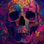 **Taking LSD, A monster hides its quirks. A faint light beckons. It's good to go. Why not come back? It's not a paradise, it's a kaleidoscope. Before you know it, you've become a boneless skull. Before you know it, your head is on display in black and white. A crowd of praisers. An army of supporters and opponents. The sweetness of painted crimson is the taste of honey. Three fishing hooks. Money, power, women. They all love it. Who's peering into the darkness? Overseas advertising. animatrix Zentangle illustration style, From the moment she steps onto the ground, the moment you open it with a key you've never seen before, a dazzling beam scatters, Commemorative photo of Fractal psychedelic fantasy of future and journey in the space of complex geometric shapes. The color scheme is a vivid light, novel and very advanced combination, Holographic graffiti Shapes Dazzle with Light and Motion --p tmvzwwh --s 250 --v 7.0** - Image #1 <@1039020526447894558>