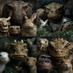 **a group of megafauna friends --ar 3:4 --p bic61xr --s 1000 --v 7.0** - <@1071437900610293863> (fast)