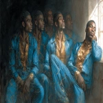 **Ernie Barnes art at Christmas, 8k, --chaos 99 --ar 8:5 --exp 50 --stylize 750 --v 7.0** - Image #4 <@843177938186797076>