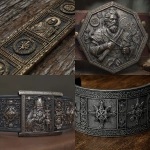 **create an image of Old-look metal Cleric dnd character & dnd icons on a metal belt or strap, in 3D style - have some dnd style border, lines, signs - all comet designs --v 7.0** - <@1054926864520581210> (fast)
-# Create, explore, and organize on [midjourney.com](<https://midjourney.com/imagine?from_discord=1>)