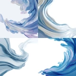 **vectoriel flowy design, White background** - Remix (Strong) by <@253178224090021890> (fast)