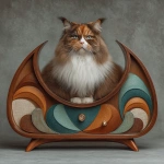 **mid-century modern cat Tweaker --exp 50 --s 250 --v 7.0** - Image #1 <@974789918188535848>