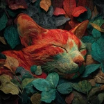 **Kawai sleeping and wake cats a red and green leafs painting about nature, sleeping anime kawai cats and mixed more colourful abstract more street art mesh red cat more present** - Image #2 <@1103302811522977882>