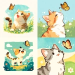 **imagine an actually fun daily theme about a cat that looks like a butterfly in a colourful world --niji 7 --no panopticon** - <@937851746712186921> (relaxed)