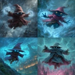 **Oneiroscape Orko from Masters of the Universe, a small mystical sorcerer with a flowing robe, pointy hat, and glowing eyes, hovers in front of Castle Grayskull. Magical energy swirls around his hands, casting luminous runes into the air. Dark fantasy atmosphere, cinematic lighting, epic composition, detailed textures, and highly detailed, hyper-realistic fantasy art --ar 3:4 --s 250 --v 7.0** - <@419578677106311168> (fast)
