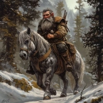 **a dwarf warior mounted on a dappled gray war pony. detailed background, high fantasy atmosphere, anime, --cref <https://s.mj.run/j1nWzMlxF-Y> --cw 0 --v 6.1** - Image #2 <@334398819246538773>