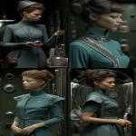 **belle epoque reimagined in the style of Star Trek ; in the style of cinematic style photography, photorealistic images, ray tracing, subsurface-scattering, realistic lighting, live action 3D rendering --v 7.0 --p 7u4x1qi --ar 3:5 --sref 664 --sv 4** - <@1018138887199129620> (relaxed)