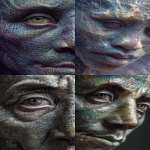 **Macro Photography, Papyrus Fiber Pattern intricately weaving into a reimagined face --c 5 --s 500 --ar 4:7 --v 7.0 --p ydmwyf3 --exp 50 --oref <https://s.mj.run/59mbM3S1_Mc>** - <@293080845789691904> (turbo)