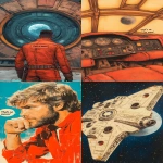 **Comic Style Illustration. Graphic Novel Art. Concept drawing. Highly detailed. The cockpit of the Millenium Falcon. A small moon orbiting a frozen star. Obi-Wan exclaims, "That's no moon!" in a speech bubble. Alex Ross. Moebius. --ar 9:16 --s 555 --c 55 --style raw --p yakg4bo** - <@344228814332887040> (relaxed)