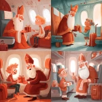 **Saint Nicholas gives a gift to a child in the airplane cabin, a cute commercial illustration in light orange white and bright red tones, adding an atmosphere of Christmas and magic --v 7.0** - <@1178911175929499672> (fast)
-# Create, explore, and organize on [midjourney.com](<https://midjourney.com/imagine?from_discord=1>)