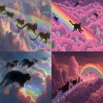 **5 monkeys of monotreme flying through rainbow clouds rescuing kittens from evil people with rocks --ar 16:9 --p gmmxlw1** - <@323891292859793409> (relaxed, stealth)