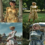**ultra realistic, highly detailed high necked summer luncheon dress mid calf, long sleeved worn by a beautiful young woman standing with a lovely park behind her. HD --v 7.0 --ar 2:3** - <@1327691479602298971> (fast, stealth)