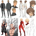 **Original anime character, fully colored in vivid anime palette, hand-drawn anime style, thick bold outlines, clean cel-shading, visible sketch lines for clarity, crosshatching on fabric folds and anatomy beneath clothing. Clear line art showing every feature without clutter, balanced composition emphasizing face and body. Multiple perspective options: (frontal heroic close-up of face and torso squared to the viewer) OR (three-quarter dynamic angle showing jawline depth, clothing folds, and stance) OR (low-angle upward shot emphasizing size and power) OR (high-angle downward shot showcasing form and clothing detail) OR (side profile close-up with sharp silhouette, flowing clothing, and defined expression). Ultra-detailed full-color anime artwork, uncluttered background, composition focused entirely on the character’s clothing, form, and presence. --niji 6 --raw** - <@266429059049848832> (fast)