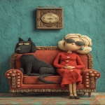 **a dog therapist given advice catastrophic cat lady laying on the couch claymation --ar 3:5 --s 250 --v 7.0** - Image #3 <@974789918188535848>