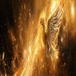 **Divine golden light rays descending from heaven onto floating elemental symbols (fire flame, water droplet, air swirl, earth crystal), angelic wings in background, warm amber and gold color palette, hyper-realistic spiritual energy, cinematic photography --ar 4:1 --v 6.0** - Image #3 <@900787127892180992>