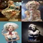 **a statue of marelyn monroe as Objet d'art kitsch --ar 5:7 --v 7.0 --raw** - <@1071135204846096475> (relaxed)