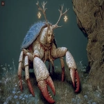 **<https://s.mj.run/D2Y5aygMzxA> <https://s.mj.run/vIN8e9y1Ivo> monstrous festive holiday crustacean, like a gameplay, muted colors --ar 16:9** - Image #1 <@1071135204846096475>